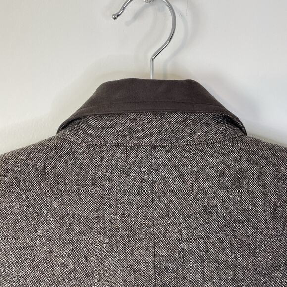 Vintage LL Bean Womens Barn Jacket Faux Suede Collar Wool Silk Blend Chore 18 - Picture 5 of 12